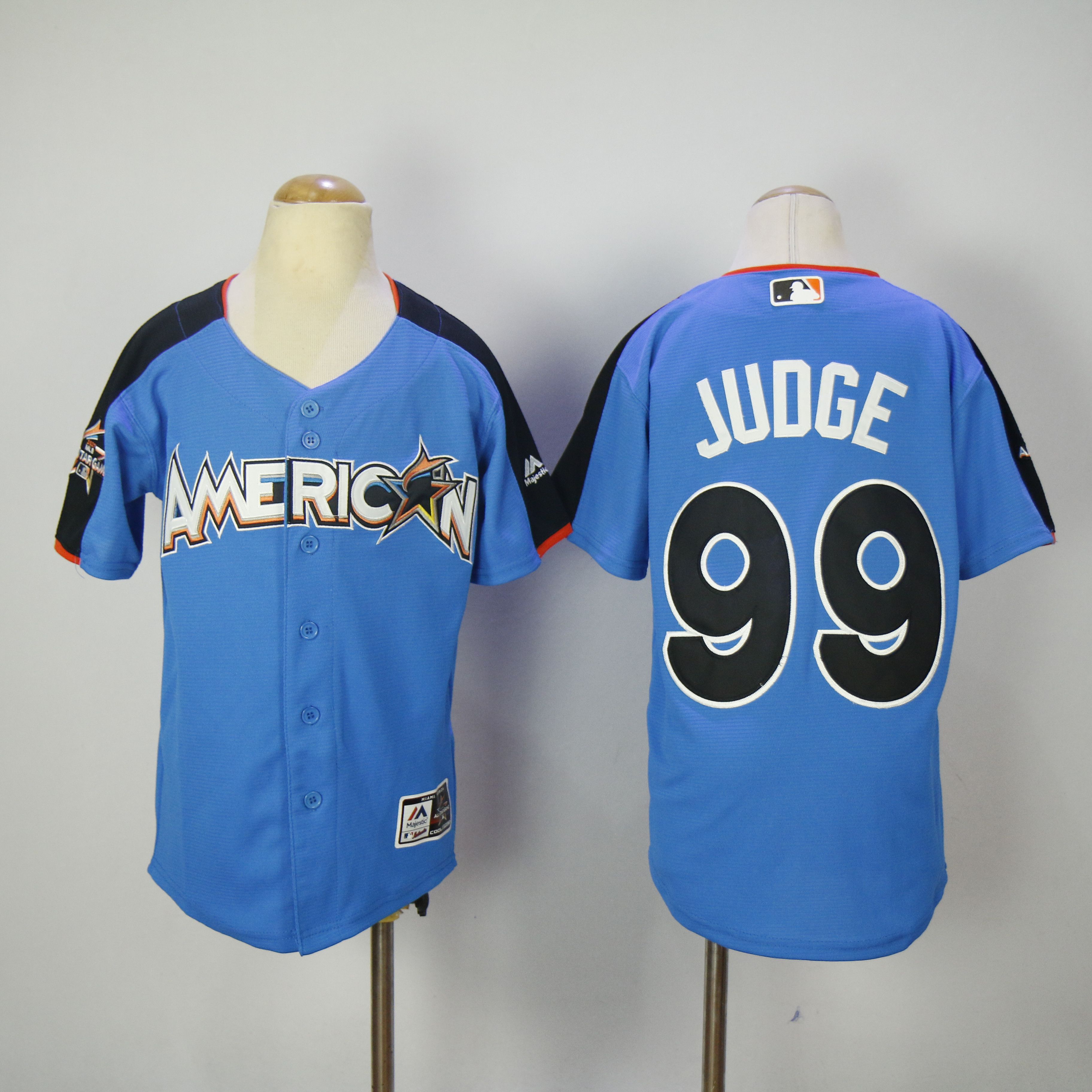 Youth New York Yankees #99 Judge Blue All star MLB Jerseys->youth mlb jersey->Youth Jersey